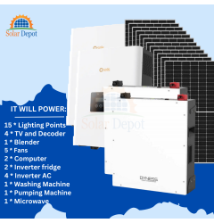 -------SunVault Package-------- 10KW Inverter  10KWH Lithium  Battery  12 x 545W Solar Panels Roof Rack Thunder Arrestor Cables